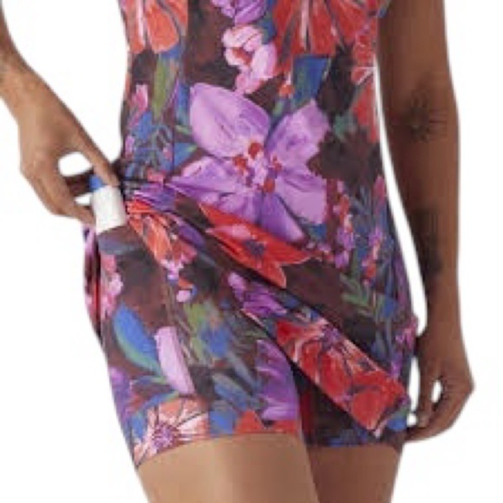 Alaskan Hardgear Women's Plus AKHG Lost Lake Swim Dress Sz 20W Purple Red Floral - Picture 11 of 11